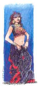 Tribal Belly Dancer by Beans Barton